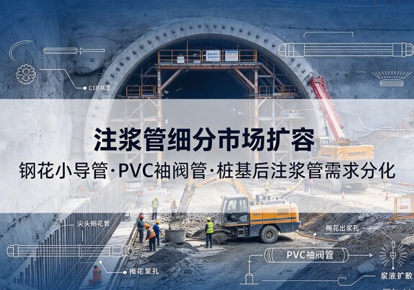焉耆注浆管细分市场扩容，隧道钢花小导管、PVC 袖阀管、桩基后注浆管需求分化